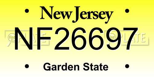 NF26697 New Jersey License Plate