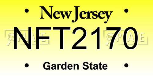 NFT2170 New Jersey License Plate