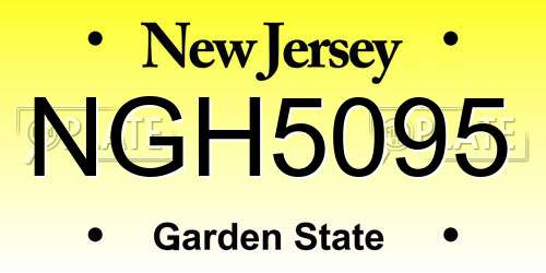 NGH5095 New Jersey License Plate