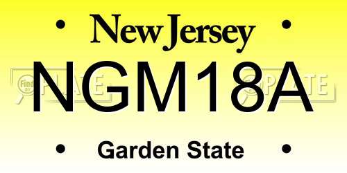 NGM18A New Jersey License Plate