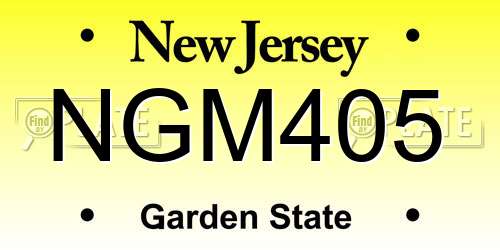 NGM405 New Jersey License Plate