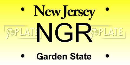 NGR New Jersey License Plate