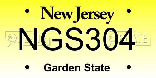 NGS304 New Jersey License Plate