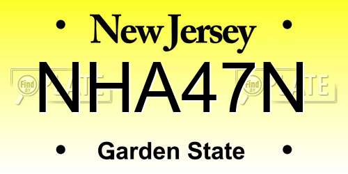 NHA47N New Jersey License Plate