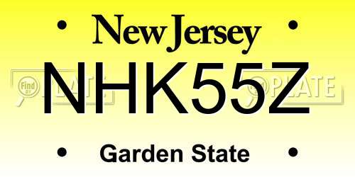 NHK55Z New Jersey License Plate