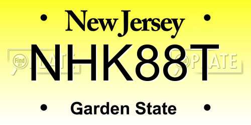 NHK88T New Jersey License Plate