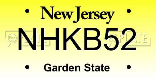 NHKB52 New Jersey License Plate