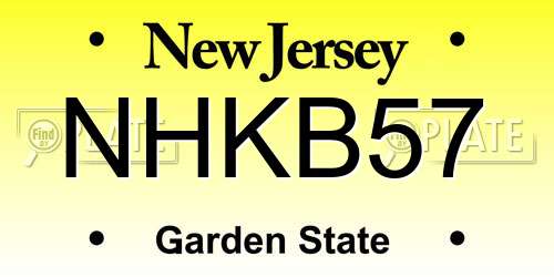 NHKB57 New Jersey License Plate