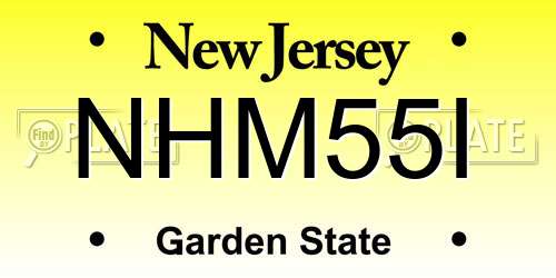 NHM55I New Jersey License Plate