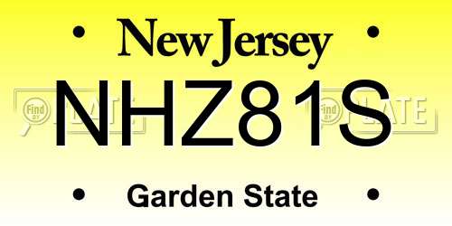NHZ81S New Jersey License Plate
