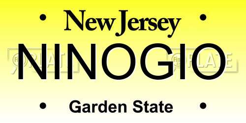 NINOGIO New Jersey License Plate