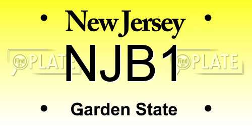 NJB1 New Jersey License Plate