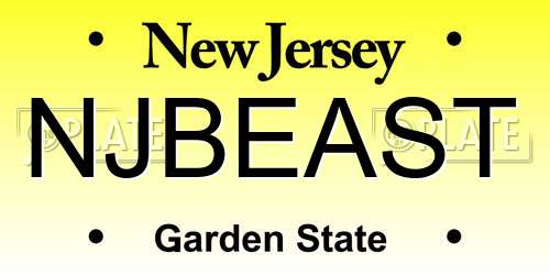 NJBEAST New Jersey License Plate