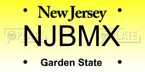 NJBMX New Jersey License Plate