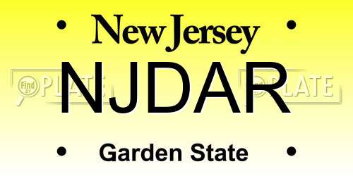 NJDAR New Jersey License Plate