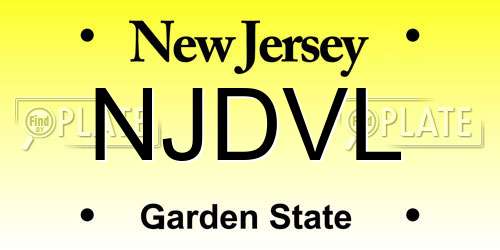 NJDVL New Jersey License Plate