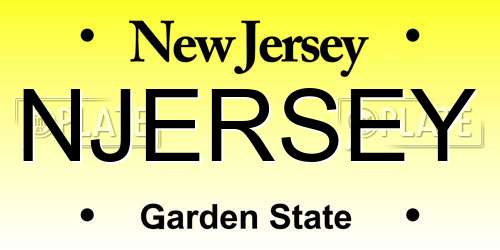 NJERSEY New Jersey License Plate