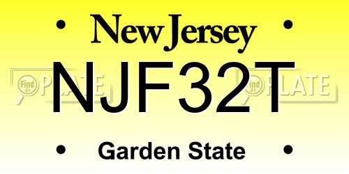 NJF32T New Jersey License Plate