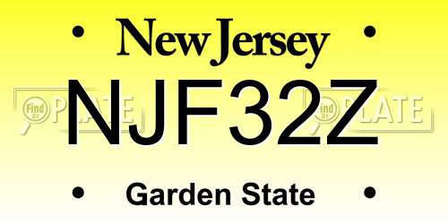 NJF32Z New Jersey License Plate