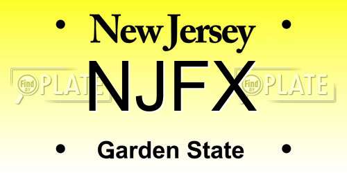 NJFX New Jersey License Plate