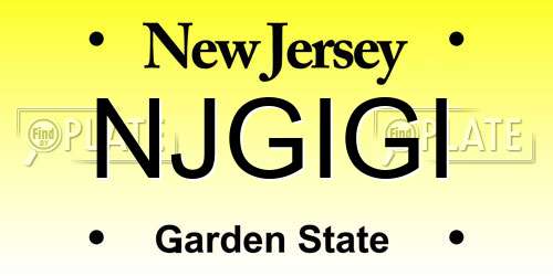 NJGIGI New Jersey License Plate