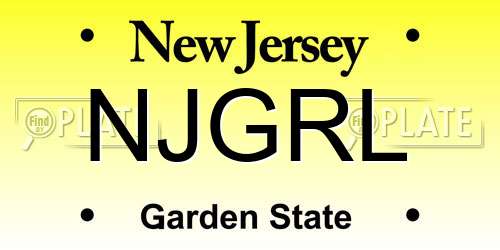 NJGRL New Jersey License Plate