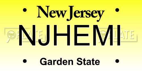NJHEMI New Jersey License Plate