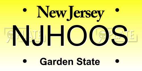 NJHOOS New Jersey License Plate