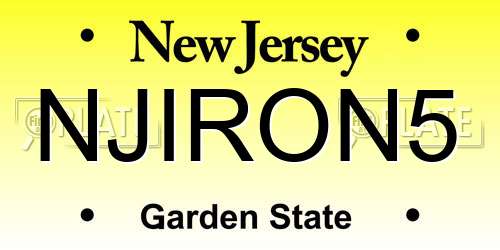 NJIRON5 New Jersey License Plate