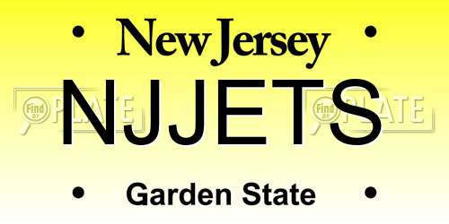 NJJETS New Jersey License Plate