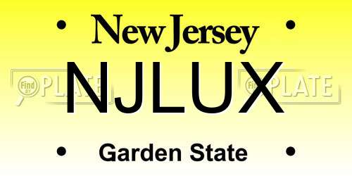 NJLUX New Jersey License Plate