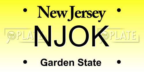 NJOK New Jersey License Plate