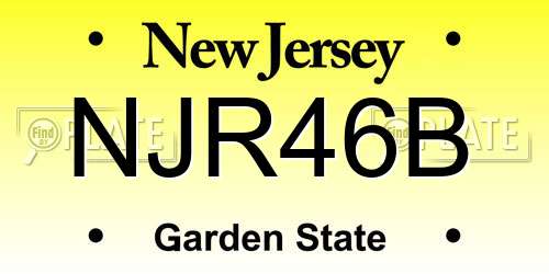 NJR46B New Jersey License Plate