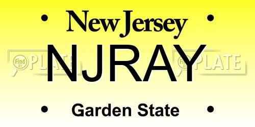 NJRAY New Jersey License Plate