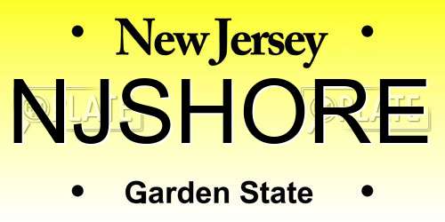 NJSHORE New Jersey License Plate