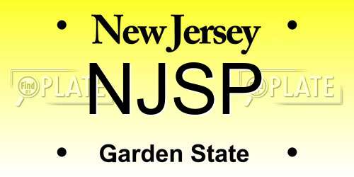 NJSP New Jersey License Plate