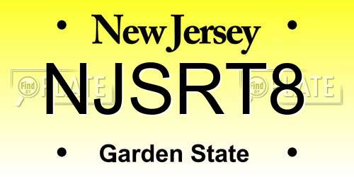 NJSRT8 New Jersey License Plate