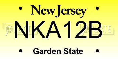 NKA12B New Jersey License Plate