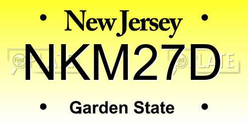 NKM27D New Jersey License Plate