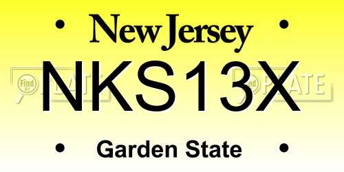 NKS13X New Jersey License Plate
