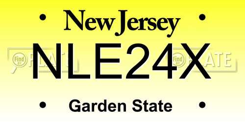 NLE24X New Jersey License Plate
