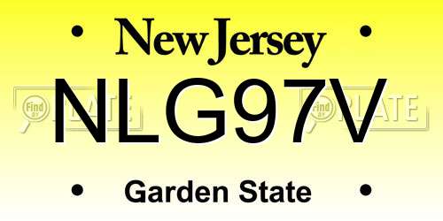 NLG97V New Jersey License Plate