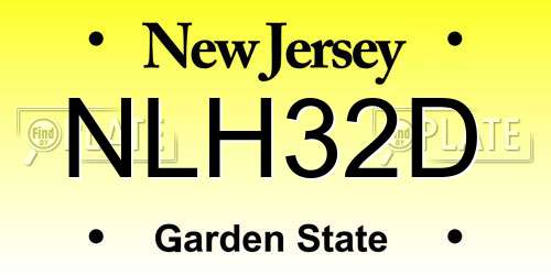 NLH32D New Jersey License Plate