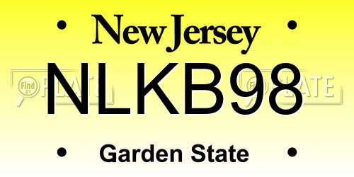 NLKB98 New Jersey License Plate