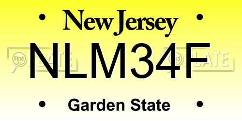NLM34F New Jersey License Plate