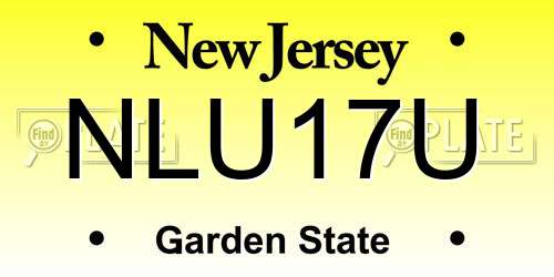 NLU17U New Jersey License Plate