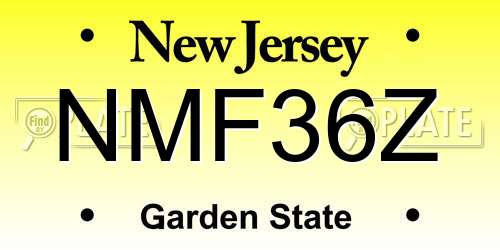 NMF36Z New Jersey License Plate