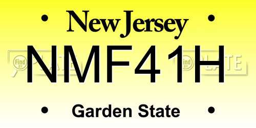 NMF41H New Jersey License Plate