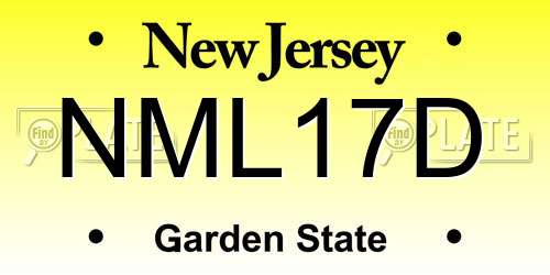 NML17D New Jersey License Plate