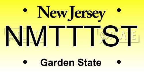NMTTTST New Jersey License Plate